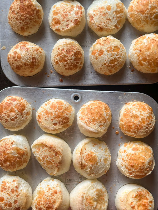 Brazilian Cheese Bread- made with mini muffin tins. Try this gluten free snack! Recipe on Shutterbean.com