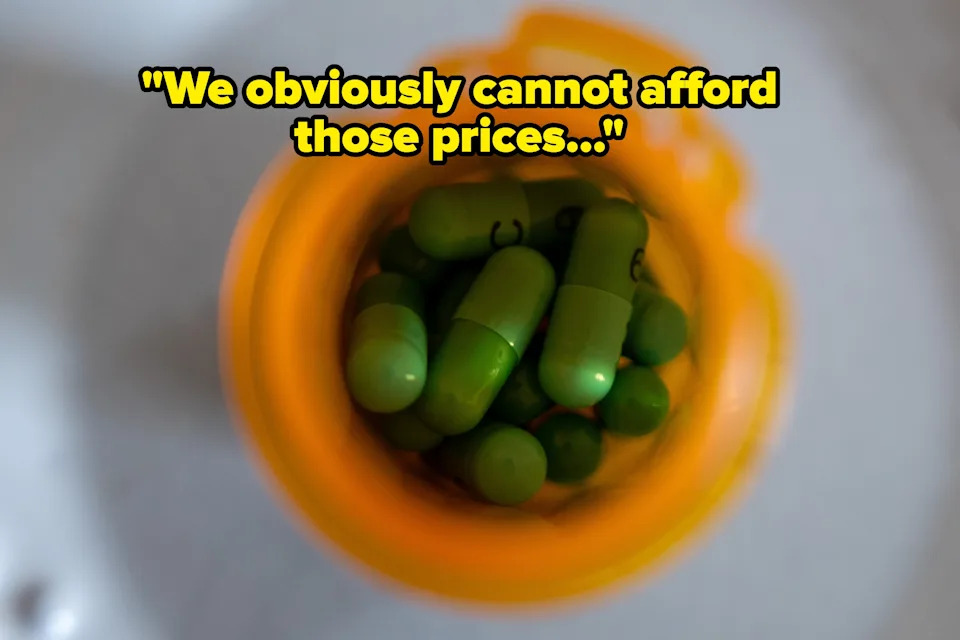 Top view of an open pill bottle filled with green capsules, representing medication or supplements