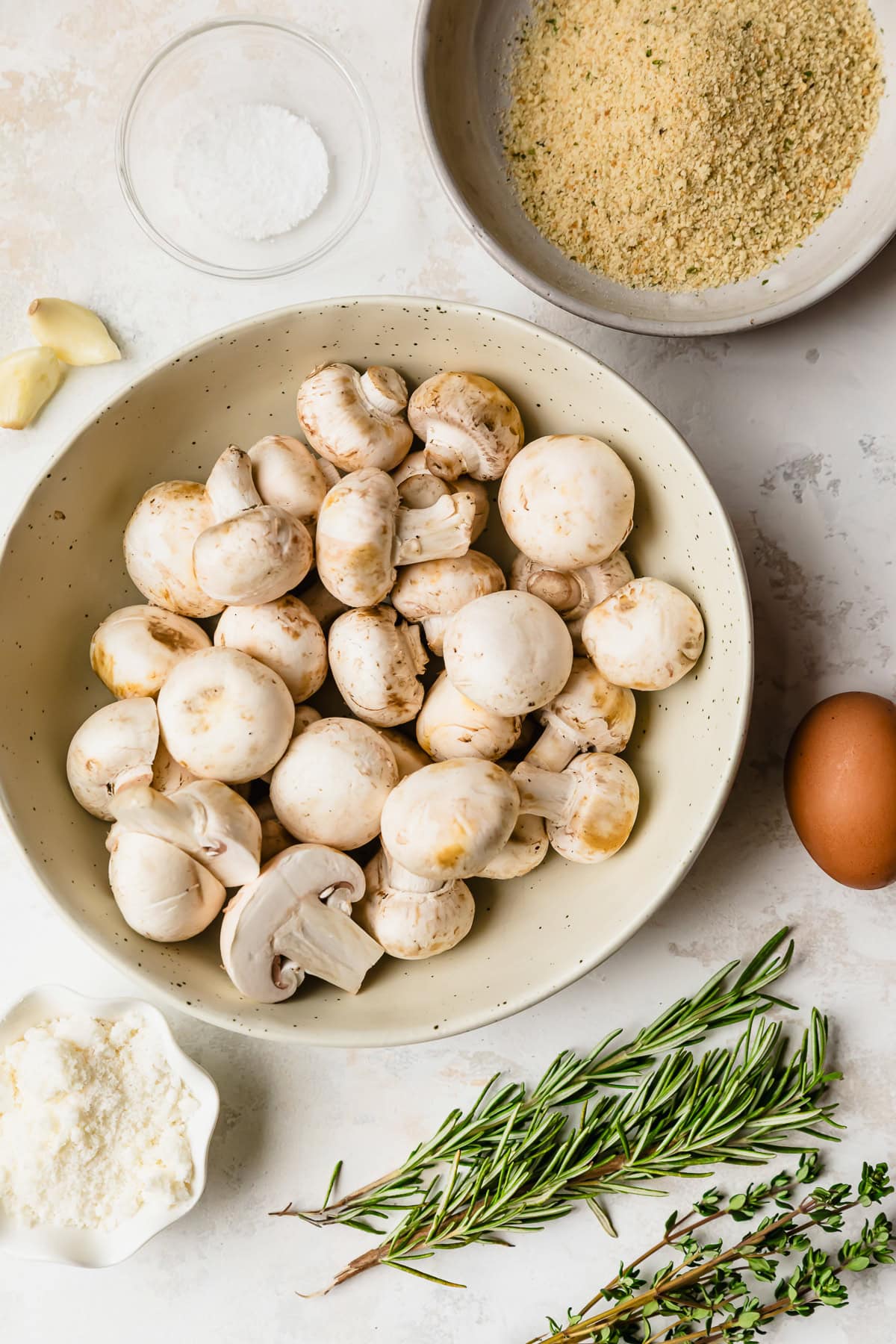 Air Fryer Breaded Mushroom Ingredients