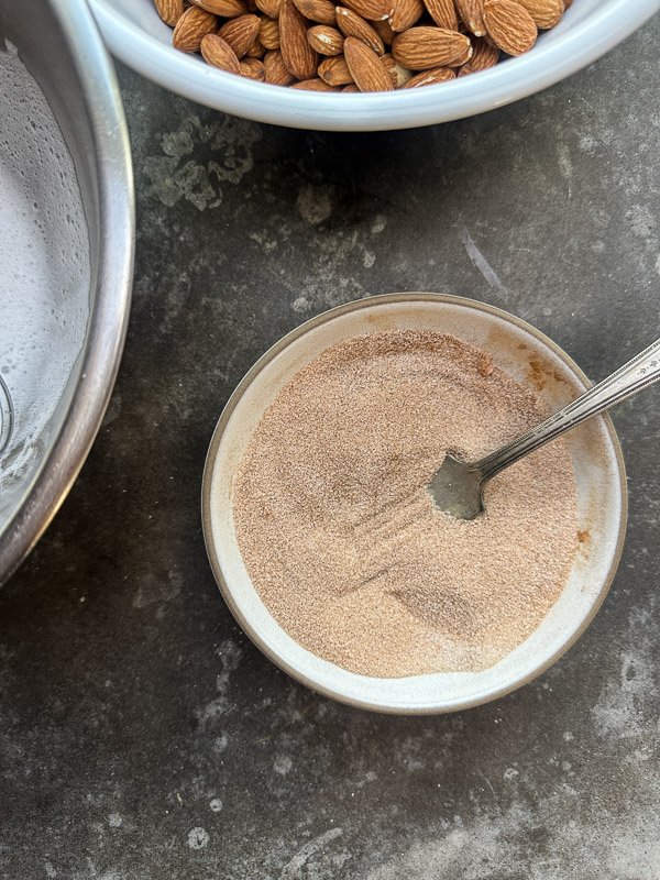 These easy cinnamon sugar almonds are crunchy, sweet, and made with simple pantry ingredients. Roasted low and slow in the oven, they’re perfect for snacking, gifting, or adding to a holiday spread. A cozy homemade treat you’ll want to make on repeat.