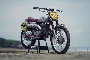 1974 Suzuki GT185 two-stroke vintage enduro by Knuckle Whackjob