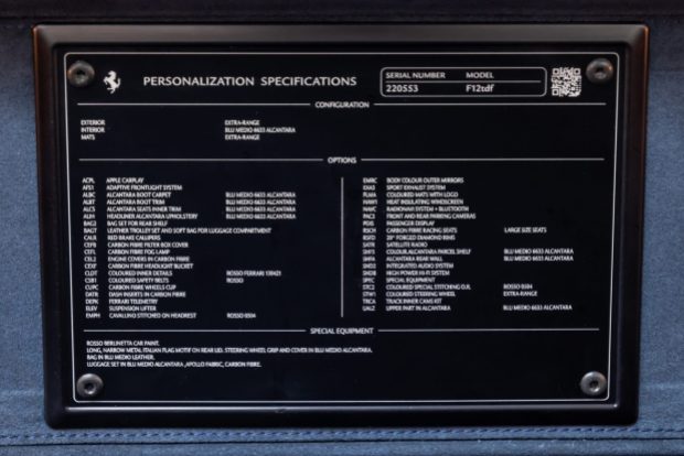 1,900-Mile 2017 Ferrari F12tdf